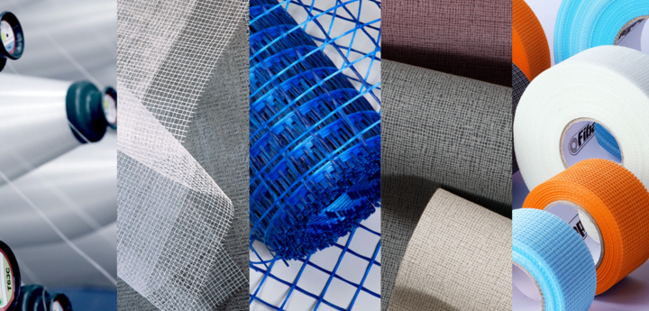 Adfors Banner Image With Yarns, Tapes and Grids